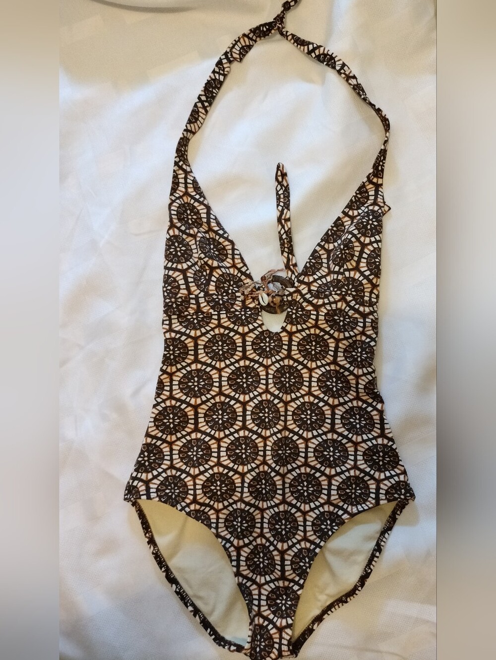Letarte Maui Hawaii Geometric Print One-Piece Swimsuit - Size S